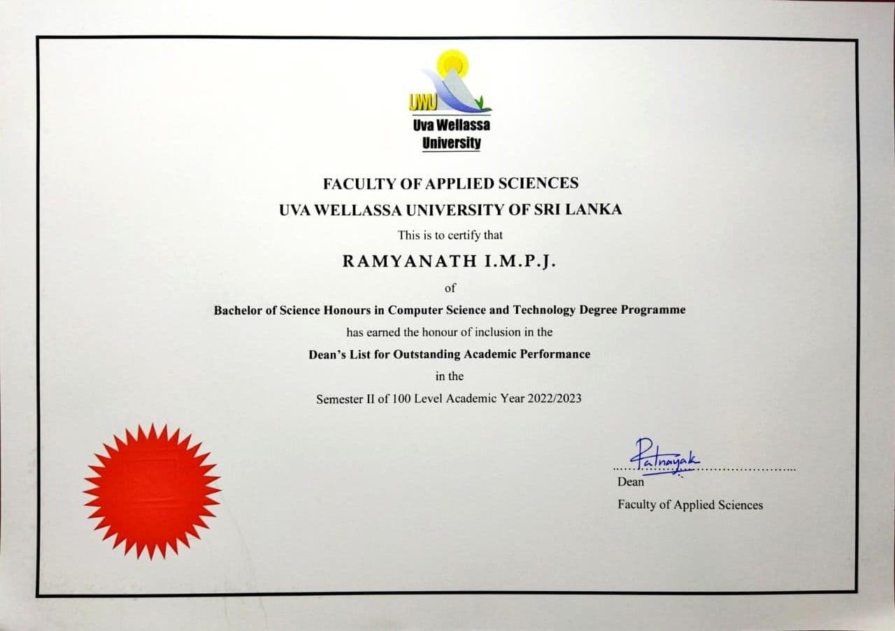 Academic Performance - Dean's list