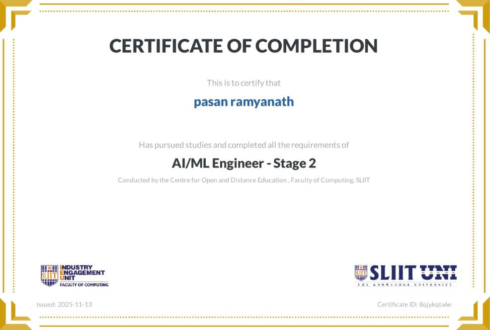 AI/ML Engineer - Stage 1